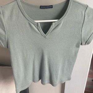 brandy melville green T-shirt